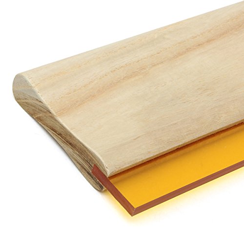 SODIAL 8 inch Silk Screen Printing Press Squeegee Single 70 Durometer Ink Scraper Tools