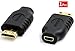 iExcell Micro HDMI Type D Female to Type C Mini HDMI Male F/M Adapter Black