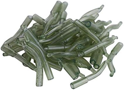 eroute66 30Pcs Carp Fishing Hook Sleeve Connector Hair Rig Aligner Soft Anti Tangle Tubes