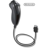 Wii Nunchuck Black (Bulk Packing) (Renewed)