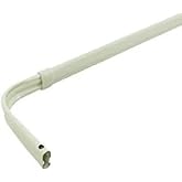 Graber Single Standard Lock Seam Curtain Rod, 48 to 84-Inch Adjustable Width, 5 1/2-Inch Projection, White