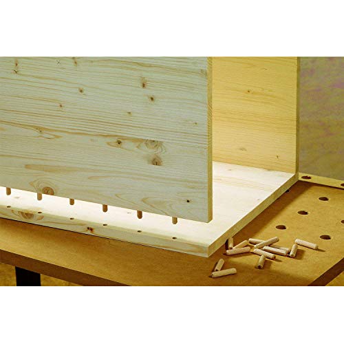 LOOTICH Wooden Dowel Pins M6 x 30mm Grooved for Furniture Cabinet Panel Connection (Pack of 800) - Thumbnail 3