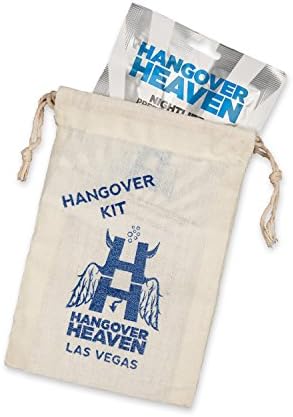 Hangover Heaven Hangover Kits, Each Kit Includes One Single Packet of Nightlife Prep Supplement and One Muslin Bag, 3-Pack