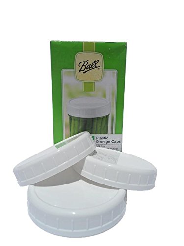 Ball Mason Jar Plastic Reusable Storage Caps for Regular Mouth Canning or Mason Jars 16 caps total.