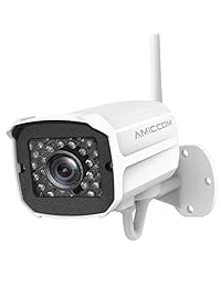Cámara de seguridad al aire libre, cámara WiFi 1080P, cámara de vigilancia inalámbrica, cámara IP con audio bidireccional, IP66 impermeable, visión nocturna, detección de movimiento, alerta de actividad, alarma disuasoria