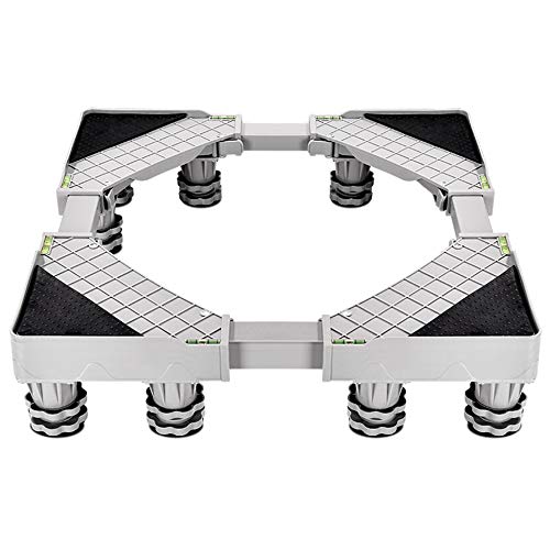 Trolley Washing Machine, Home Adjustable Movable Base for Tumble Dryers Disinfection Cabinet Wine Rack,8(Fixed-Foot)