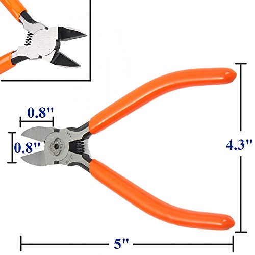 2PCS Diagonal Cutting Pliers Wire Cutter Professional Hand Cutting Tool - 5 inch