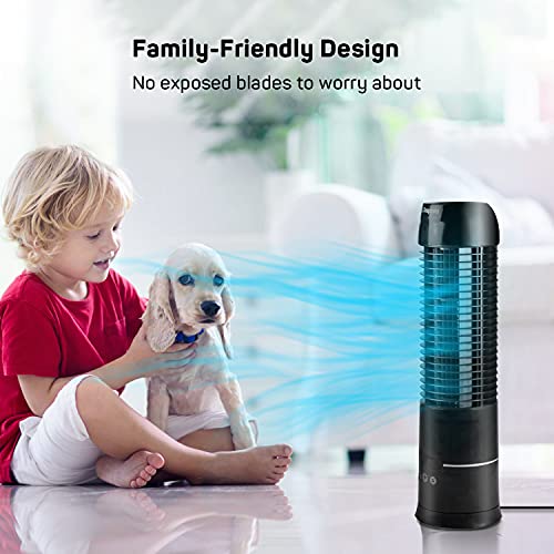 Dr. Prepare Oscillating Tower Fan, Portable Desk Fan with Touch Buttons