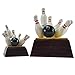 Decade Awards Bowling Pins Full Color Trophy - 6 Inch Tall | Large Bowling Tournament Award | Celebrate a Strike or Triumph on The Lanes - Engraved Plate on Request