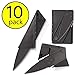 Folding Credit Card Knife Tool 10 Pack | Pocket Friendly, Sharp Knife with Safety Locks | for Slicing, Cutting, Emergencies, Camping, Trips Outdoor Sports, Travel & More