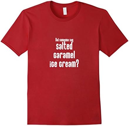 Men's Salted Caramel Ice Cream T-shirt Waffle Cone Humor Tee Medium Cranberry