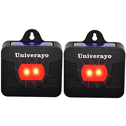 Univerayo Solar Predator Control Light Deer Repellent Devices Repels Animals at Night Coyote Deterrent Rabbit Skunk Fox Bird Raccoon Coyote Repellent for Garden - Upgraded Version - 2 Pack