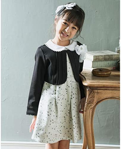 Amazon ベベ フレンスリーブ リーフ ゴールド ジャガード 襟 付き ワンピース 110cm 130cm ベージュ系 1cm ワンピース チュニック 通販