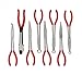 ABN 11in Plier 8-Piece Set - Long Reach Circle, Power Diagonal Cutting, S-Shape, Angled, and Straight Nose Pliers