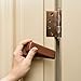 HouseHold Impressions 5 Pack Rubber Wedge Door Stoppers (Brown) | Premium Heavy Duty Non-Scratching Portable Door Stop Bumper | Good for all Floors | Anti-Slip Solid Design Prevents Doors from Closing