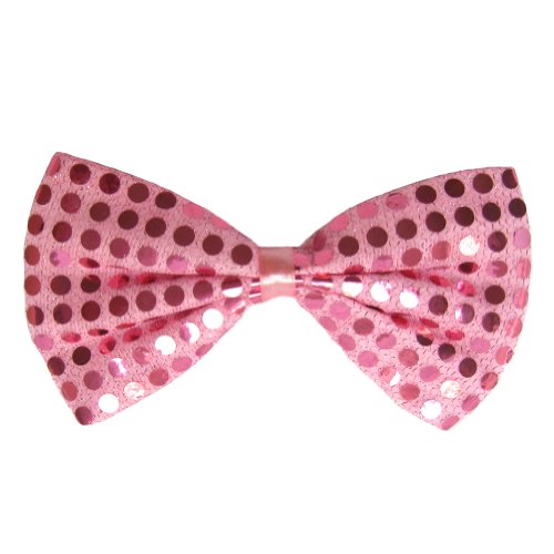 SeasonsTrading Pink Sequin Bow Tie ~ Fun Costume Party Accessory (STC12098)