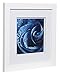 Gallery Solutions Wall Mount or Tabletop Picture Frame with Double Mat, 12x12 Matted To 8x8, White