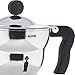 Alessi AAM33/6 - Design Espresso Coffee Maker, Aluminum and Thermoplastic Resin, 6 Cups, Black Handle