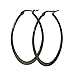AMDXD Jewelry Titanium Stainless Steel Women's Fashion Hoop Earrings U Shape Plating Black Width 29.8MM