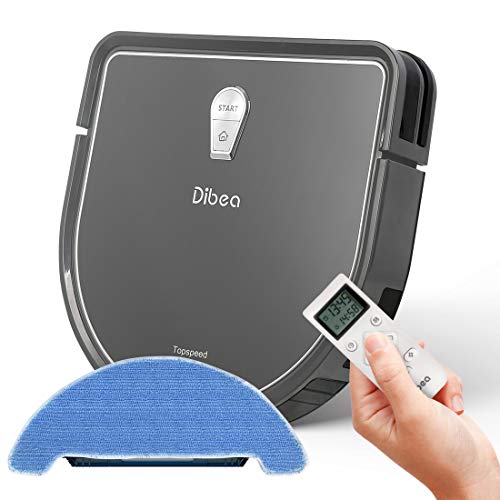Dibea Upgraded Robotic Vacuum and Mop Cleaner, Strong Suction Self-Charging Robot Vacuum Cleaner for Pet Hair, Carpet & Hard Floor