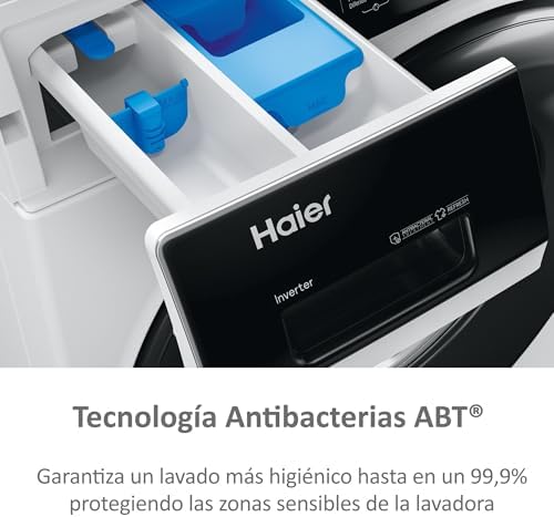 I-Pro Series 3 HW100-BP14939-S - Lavadora Carga Frontal 10KG, Función Vapor, Motor Inverter, Tratamiento Antibacterias, 1400 RPM, Fin Diferido, Detector Automático de KG, 15 Programas, Blanco