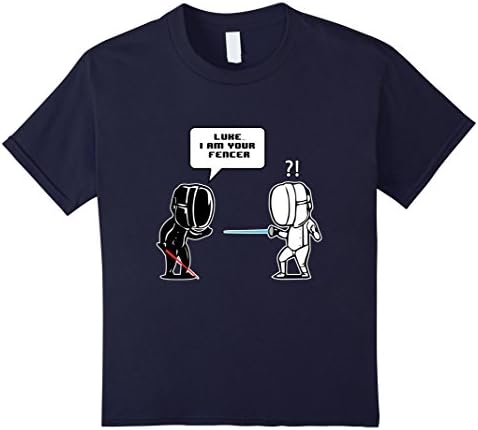 Kids "Luke I am Your Fencer" Fencing T-Shirt 8 Navy