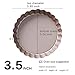 Bakerdream Tart Pan Nonstick Quiche Pan 3.5 Inch Fluted Tart Pan with Removable Bottom Mini Tart Pan Round Pie Pan Pack of 4