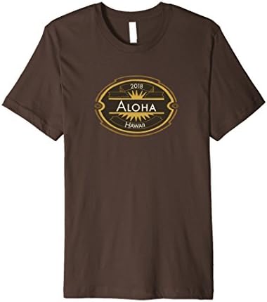 Mens Aloha Vintage Style T Shirt-Hawaii Gift Vacation Shirt Large Brown