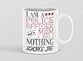POLICE OFFICER COFFEE MUG ~ funny police officer gifts - personalized birthday gift for female police officer mom - unique White C Handled 11 Oz Coffee Mugs - Tea Cup
