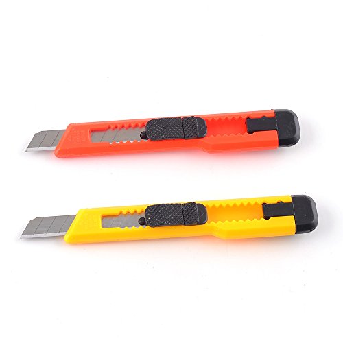 eZthings 10 Heavy Duty Box Cutters Openers Utility Knives with Snap off Blades (Variety Knife Set)