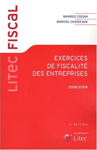 Exercices de fiscalité des entreprises, 2008-2009
