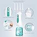 [Upgrade Version] Cordless Water Flosser Waterproof Dental Oral Irrigator Rechargeable with 4 Jet Tips and Upgrade Water Tank for Teeth Cleaning,Travel and Family Use, Kids and Adults Compatible