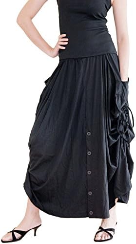 BohoHill Convertible Maxi Skirt Pants Cotton Jersey Versatile Skirt