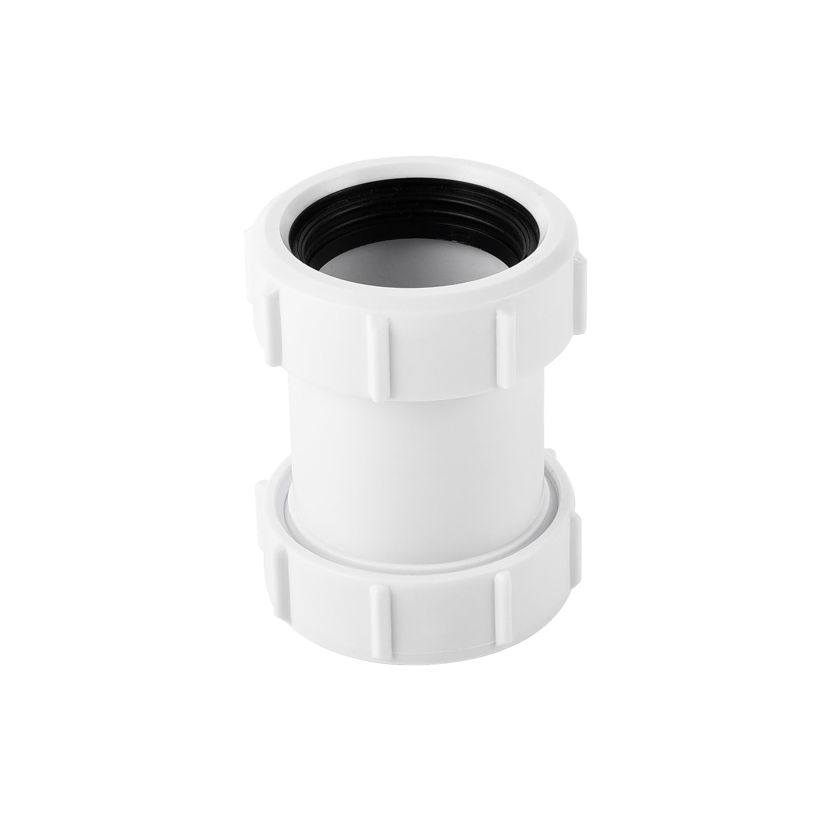 Straight Pipe Connector 40mm PVC Pipe Connector Compression Joiner Coupling Fit 1/2" Bath Waste Pipe Joiner (Pack of 1)