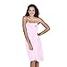 Canyon Rose Terry Spa Wrap, Soft Blended Stretch Terry Cloth Fabric, Elasticized Top and Two Touch-and-close Fasteners, Comfortable, Secure Fit, Lightweight, One Size Fits Most, 36 inches long, Pink