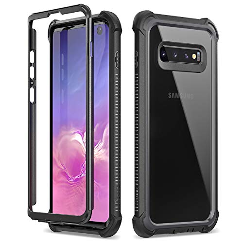 Dexnor Compatible Samsung Galaxy S10 Case 6.1 inch, Heavy Duty Protection Hard Back Defender Protector Protective Shockproof Bumper Cover Dark Blue