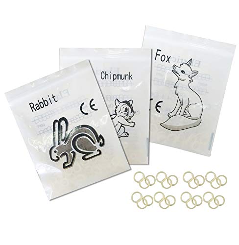 Finlonn Pack of 2 Dental Elastics 1/8 Inch, 200 Count, X-Heavy - 3.5 oz, Medical Grade Rubber, Orthodontic Bracelets