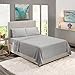 Nestl Split King Sheet Set - 1800 Ultra-Soft Microfiber Bed Sheets - Double Brushed - Deep Pockets - Easy Fit - 5 Piece Set - Bed Sheets & Pillowcases (Split King Size, Light Grey)