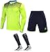 KELME Soccer Goalkeeper Jersey Uniform Kit - Mens Padded Football Goalie Shirt, Shorts and Socks - Kids and Adult Sizes