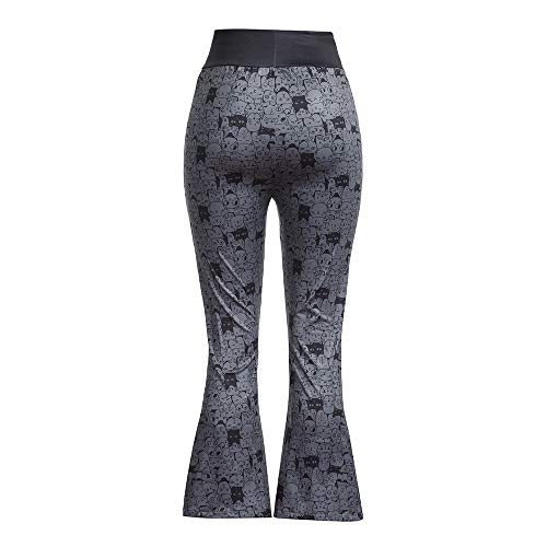 Todaies Womens Wide Leg Lounge Pants,Comfy Stretch Floral Print Drawstring Palazzo Pants (Black 5, 2XL)