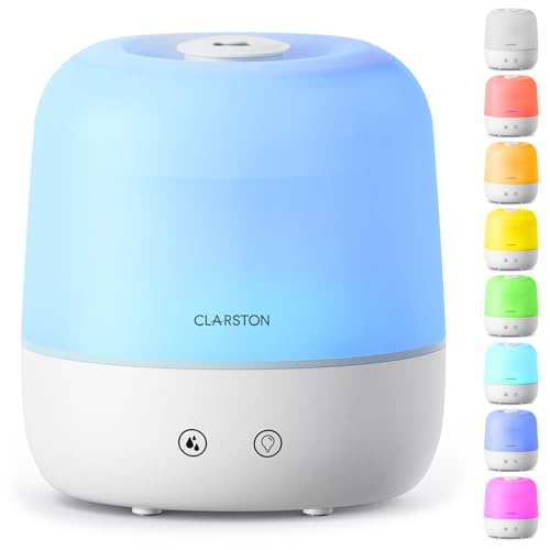 Clarston Humidifiers for Bedroom, 2L Cool Mist Humidifier, 24dB Quiet Sleep