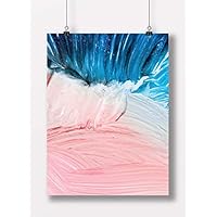 HELLOBOKETTO Pink & Blue Abstract Palette Paint Art Print