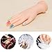 2Pcs Practice Hand for Acrylic Nails, Audio Nail Art Training Hand,Fake Hand for Nails Practice, Flexible Bendable Manicure Hand Practice Tool