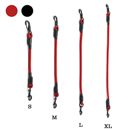 Dog Seat Belt, Chew Resistant &amp; Safe Dog Lead Belt with Universal Hook, for Most Cars and Small, Medium, Large, Extra Large Dogs by AMZNOVA Red, L
