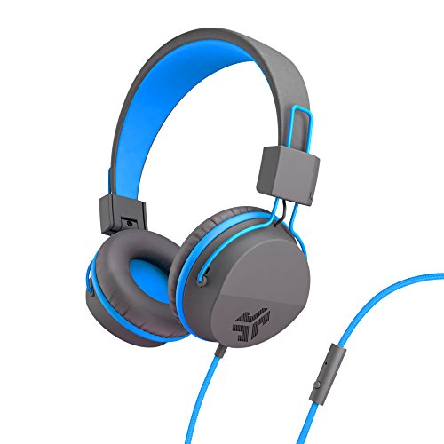 JLab Audio JBuddies Studio Volume Safe, Folding, Over-ear Kids Headphones with Mic - Graphite/Blue