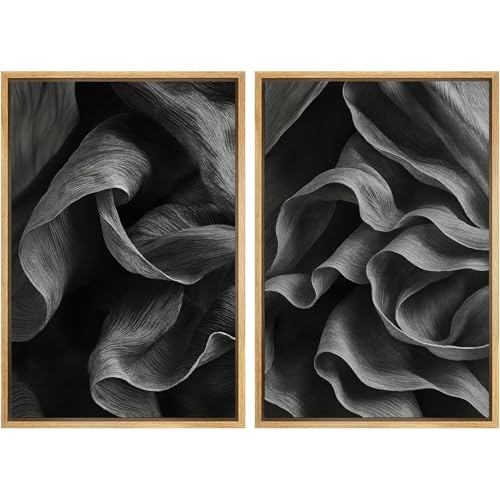 MUDECOR Framed Canvas Print Wall Art Set Black and