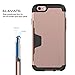 LUVVITT Ultra Armor Wallet Case with Card Holder Designed for Apple iPhone 6s 4.7 inch Screen - Rose Gold (Holds Only One Card)