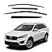 Safe Smoke Window Visor Sun Rain Vent Guard 4 Pcs Set Out Channel Visor Compatible with Kia Sorento (Sorento 2016~2020 Smoke)