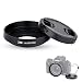 Camera Lens Hood & Lens Cap JJC Lens Shade Cover for Canon PowerShot G1X Mark III Replaces Canon LH-DC110 Lens Hood with 1 Lens Keeper & 1 Bag