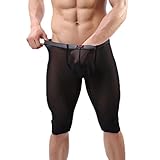 Tonsee Men's Fashion Sports Sexy Compression Base Layer Shorts Pants Underwear (M, Black)